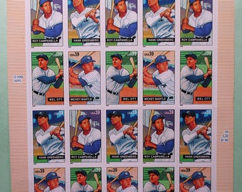 2005 USPS MLB Baseball Sluggers 20 Stamp Pane Sheet Set Souvenir