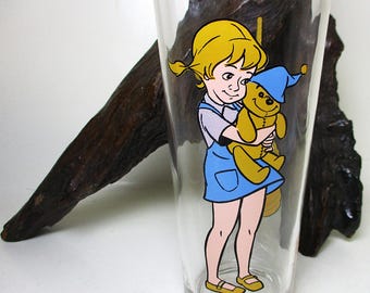 Glass Tumbler PENNY Mug 1977 The Rescuers Bianca Cartoon Movie Character Orphan Walt Disney Heavy Vintage Collectible Perfect Gift USA