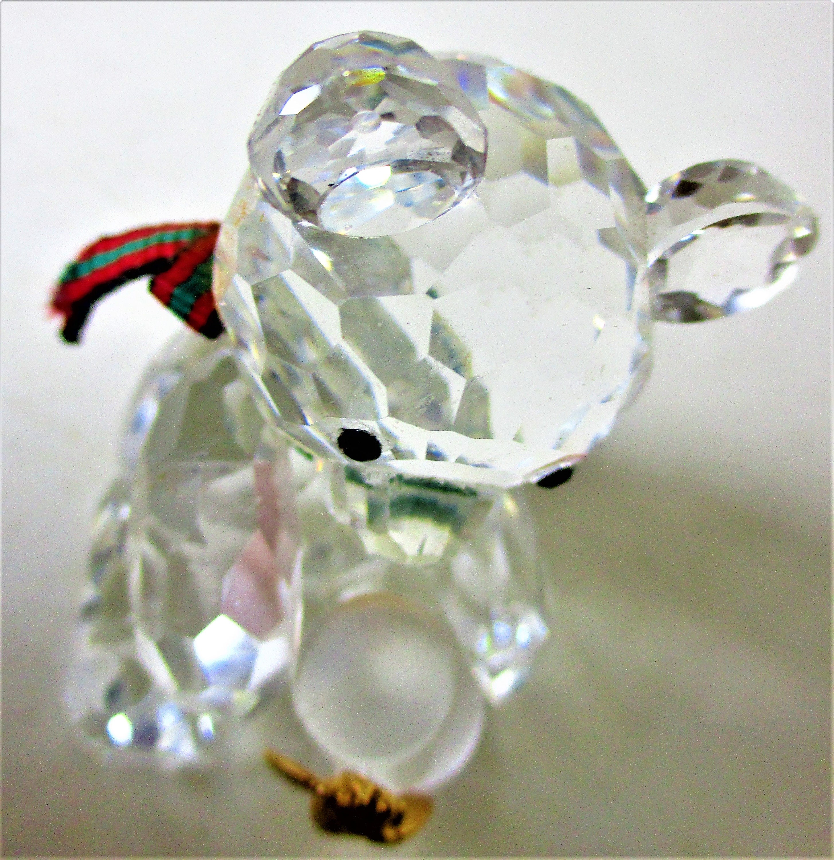 Vintage Swarovski Crystal Glass Figurine KRIS BEAR Honey Pot Bee