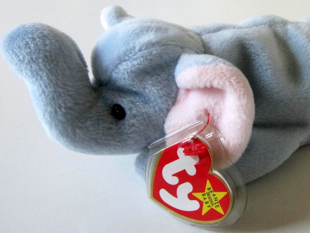 PEANUT the Blue Elephant Ty Beanie Baby Retired 1995 Original Etsy