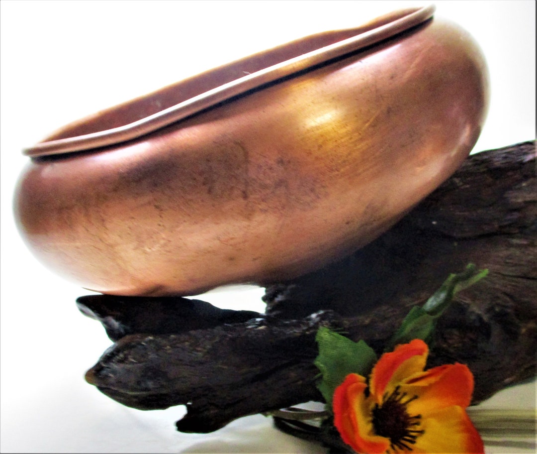 Vintage Revere Dish Rome New York Mission Style Copper Bulb Forcing