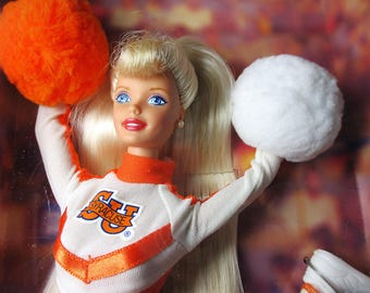 BARBIE Doll Fashion Mattel Original SU Syracuse University Cheerleader NCAA Basketball Football Player Blonde Birthday Gift 1996 Sale Rare