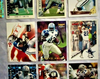 EMMITT SMITH 9 Card Lot NFL Dallas Cowboys Reflections Factory