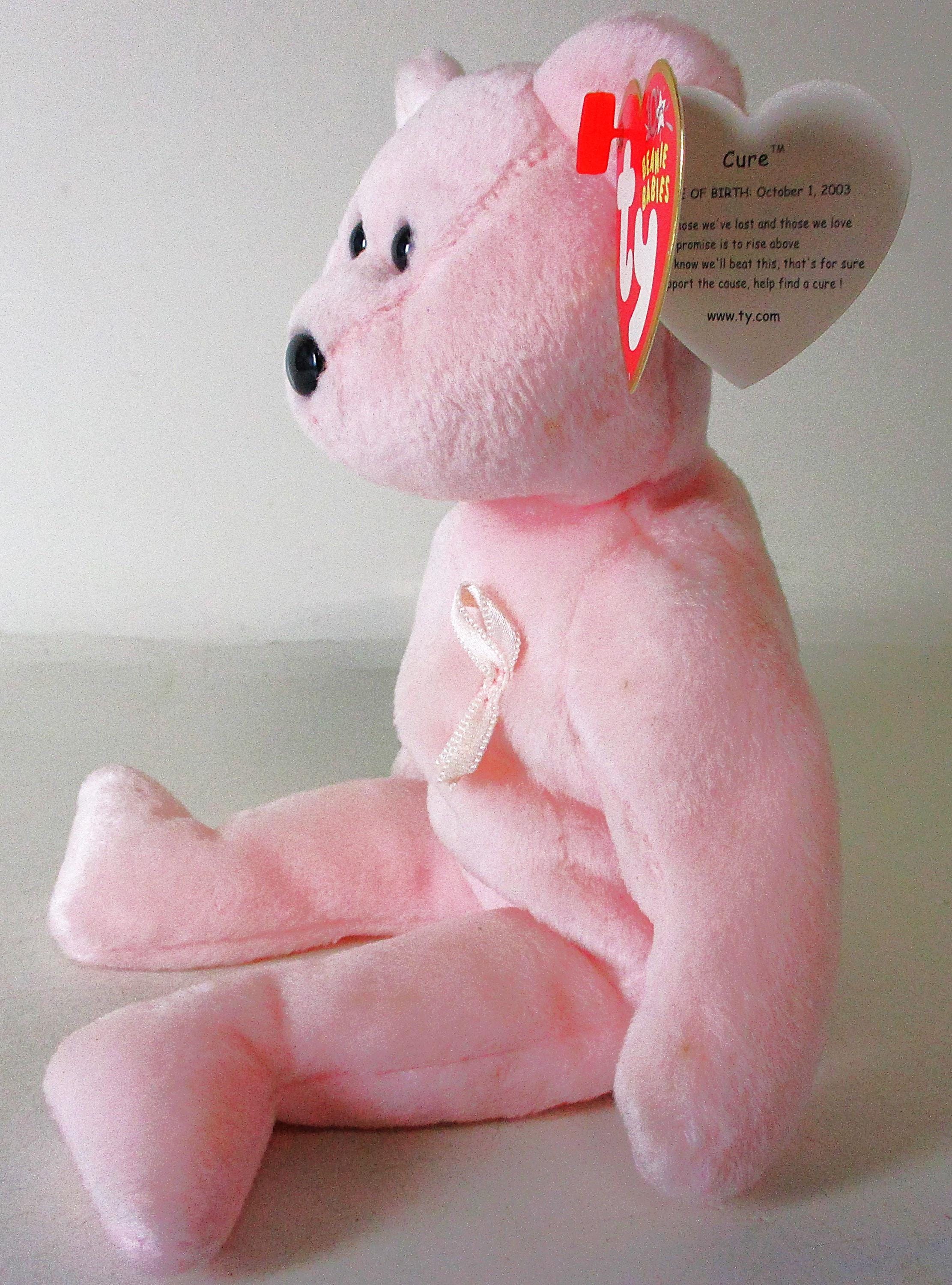 CURE Angel Bear Ty Beanie Babies Breast Cancer Awareness Retired