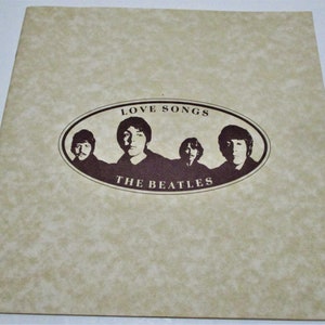 The Beatles Beatlemania Record Album Insert Booklet Lyrics Rock Roll Program Theatre Magazine LOVE SONGS Music 1970s Piano Rare Collectible