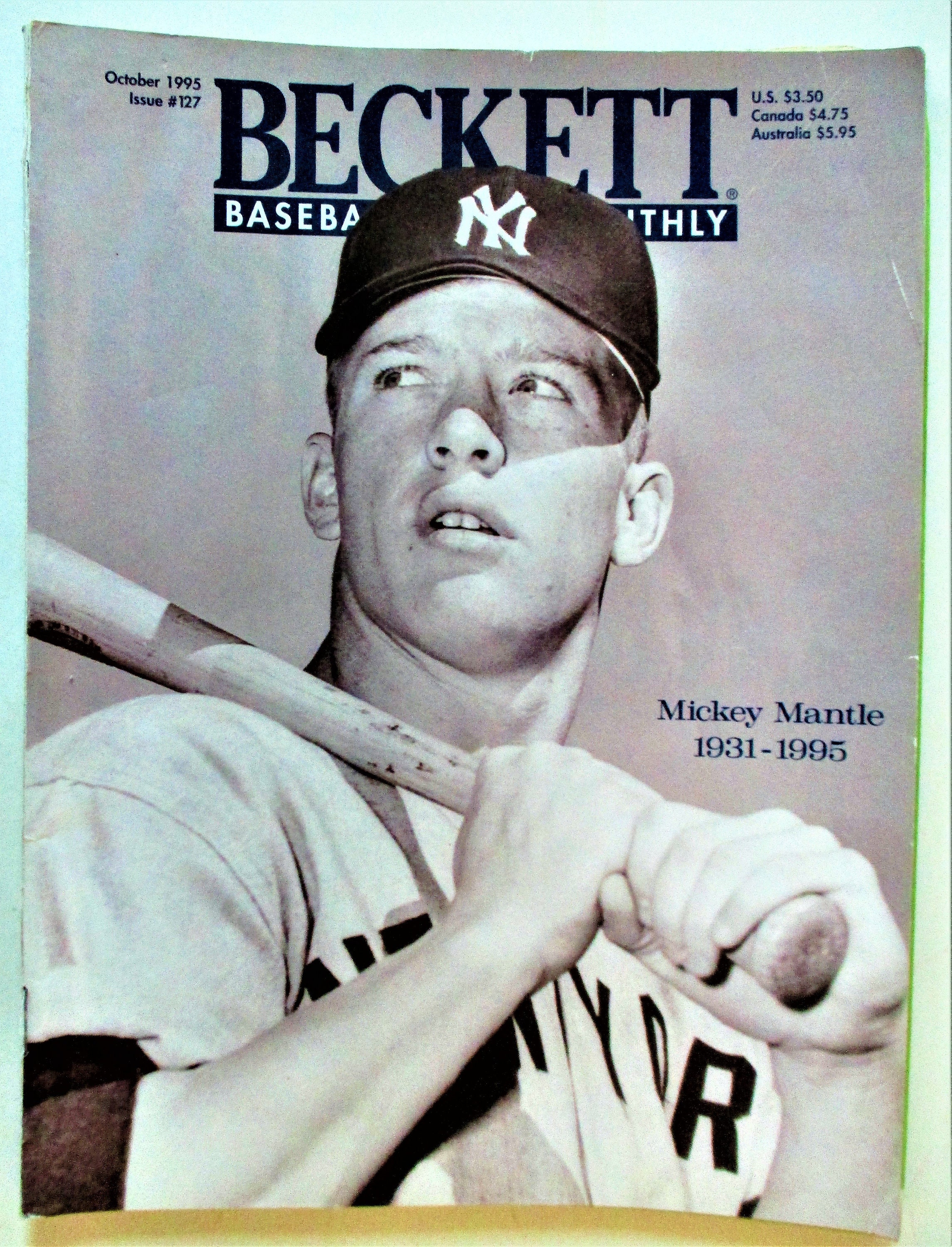 Mickey Mantle Vintage 1995 October Beckett Price Guide Magazine