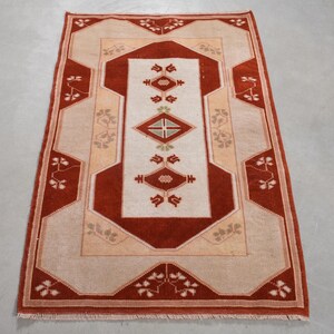 Mini Vintage Rug Muted Rust - Etsy