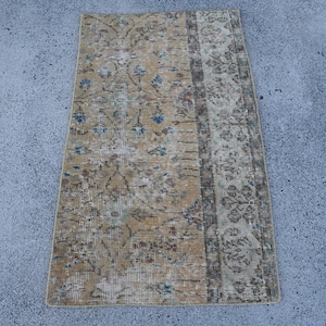 Turkish Rug, Vintage Rug, 2x4 Small Rug, Antique Rugs, Rugs For Entry, 2x3.5 ft Brown Rug, Vintage Beni Ourain Rug, Handmade Door Mat,