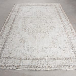 Turkish Rug, 6x10 Large Rug, Vintage Rug, Anatolian Rug, Rugs For Dining Room, 6.1x9.6 ft Beige Rug, Vintage Turkish Rug, Vintage Decor,