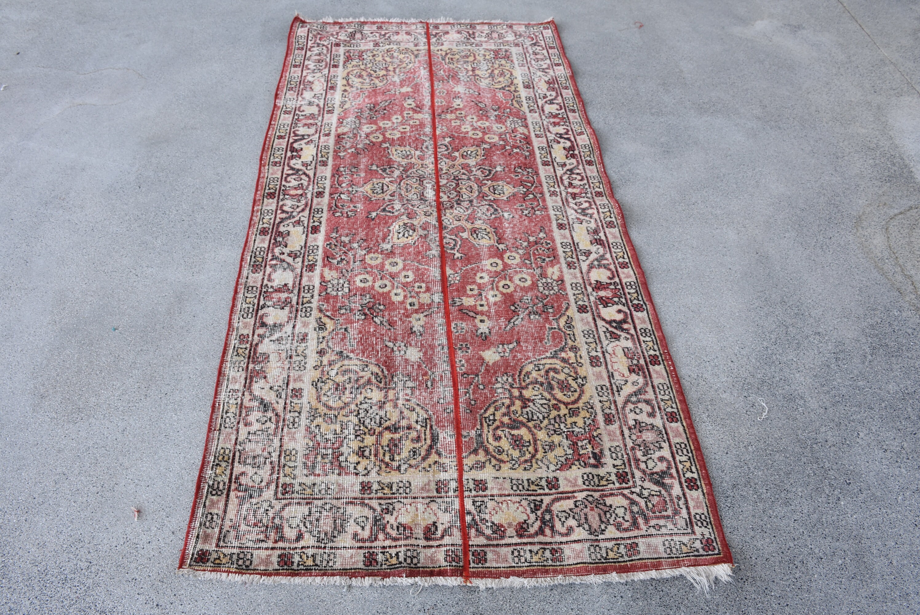 Vintage Rug, Turkish Rug, Patchwork Rug, 4x7 Accent Rugs