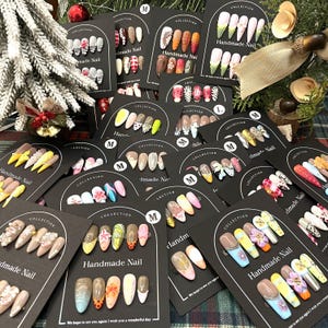 3 conjuntos Press On Nail Blind Box • Caixas misteriosas/ Unhas de flores/ Unhas de primavera/ Unhas de luxo para pressionar/ Unhas de fada