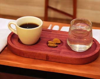 Personalized Coffee Serving Tray, Chic Serving Platter for Arabica And Espresso, Wooden Serving Tray