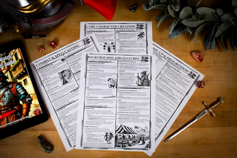 2025 D&D Character Creation Guide: 5e Quick Reference (PDF) - Etsy
