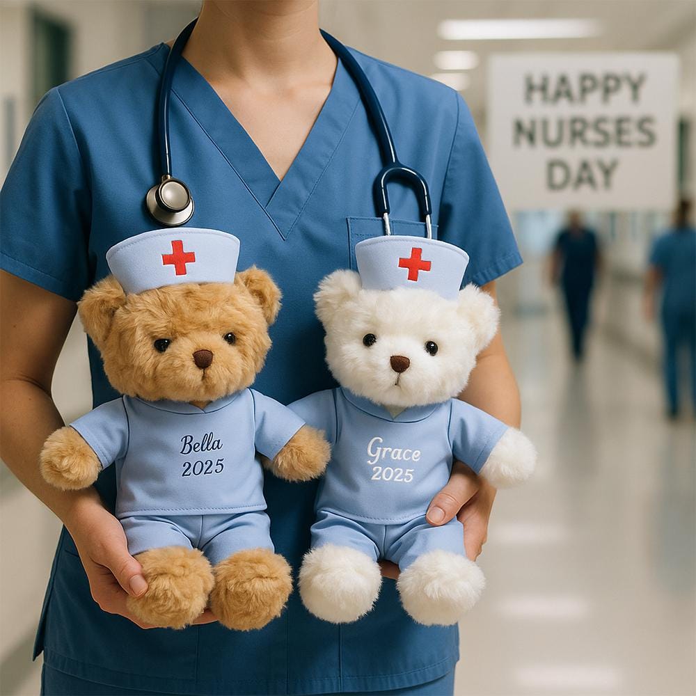 Personalized Nurse Graduation Teddy Bear 2025: Medical School Gift