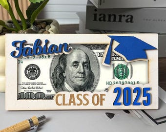 Personalized Graduation Money Holder 2025: Custom Wooden Gift