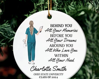 Personalized Nurse Ornament, Rn Ornament, Nursing School Graduation Ornament, Nurse Christmas Ornament, New Nurse Gift, RN Gift