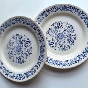 Vintage Oxford Brazil blue flower salad plates | dessert plates | holiday pie plates | retro kitchen | cottagecore | grandma era| demure