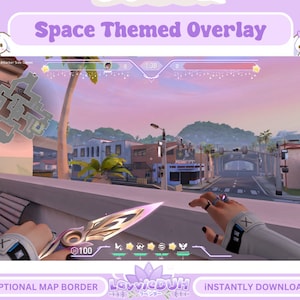 Valorant Twitch/Youtube Overlay - Subtiles Weltall Thema (Kartenrahmen optional) !!