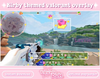 Kirby Valorant Stream Overlay – Cute Gaming Design (Digital Download)