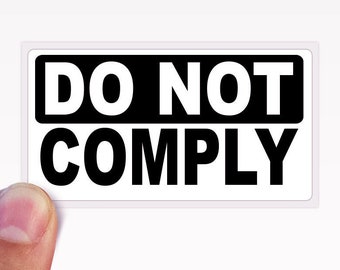 Do Not Comply Sticker Pack: Activist Protest Stickers