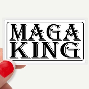 Ultra &quot;MAGA KING&quot; Statement Stickers Anti Joe Bidden Harris Bulk Joke Prank Gag  25-250 Political Action Pack Stickers