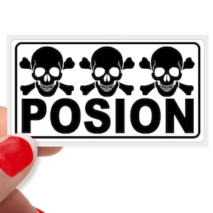 POISON LABELS Skull and Crossbones  Bulk Stickers Joke Funny Prank Action Pack Stickers