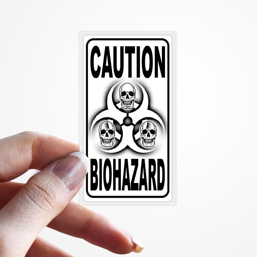 Caution Biohazard Bulk Stickers Joke Funny Prank Action Pack Stickers ...