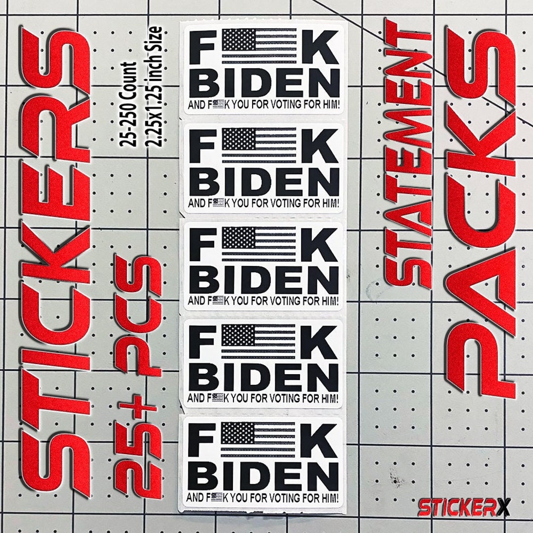 "Thank You Biden Voters" Stickers – 25 To 250 Pack, 2.25"x1.25", Political Prank/Protest Decals