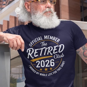 Camiseta divertida de jubilación 2026, camiseta oficial del club de jubilados, regalo de jubilación para papá o abuelo, camiseta para fiesta del Día del Padre