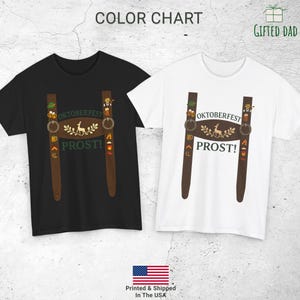 Koszulka męska z motywem Oktoberfest, zabawny t-shirt z motywem skórzanych spodni, koszulka do picia piwa Prost, koszulka z motywem niemieckiego festiwalu, prezent na imprezę Oktoberfest zdjęcie 5