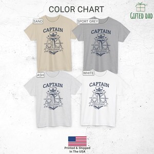Personalized Captain Shirt - Custom Boat Captain T-Shirt, Boat Owner Gift, Funny Boating Shirt Men, Gift for Dad, Personalized Sailer Tee image 3