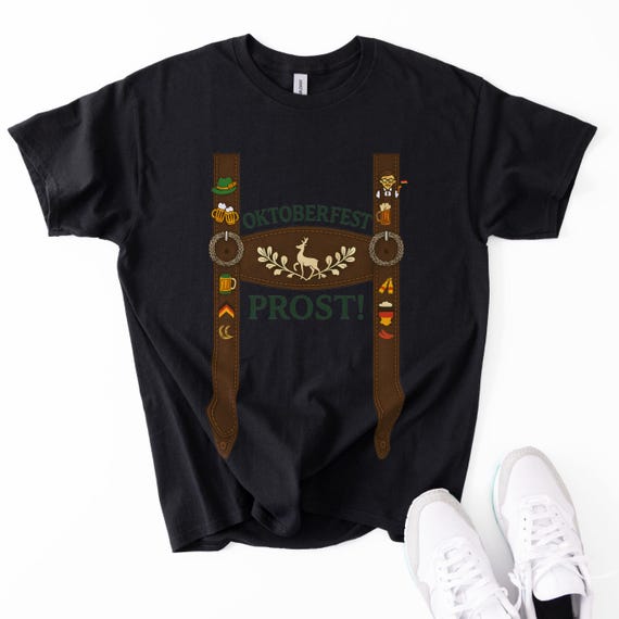 Oktoberfest Shirt for Men, Funny Lederhosen Costume Tee, Prost Beer Drinking Shirt, German Festival T-Shirt, Oktoberfest Party Gift