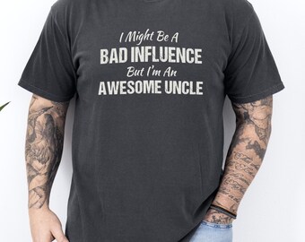 Funny Uncle Comfort Colors Shirt, Awesome Uncle Gift from Niece or Nephew, New Uncle T-Shirt, Cool Uncle Birthday Gift Idea