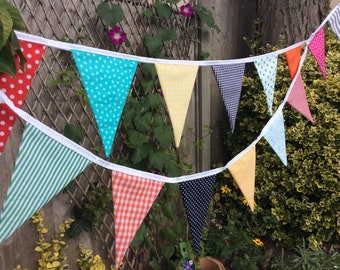 14 flag Rainbow Flag Bunting / Fabric Garland / Banner, garden parties,  birthday parties, photo prop