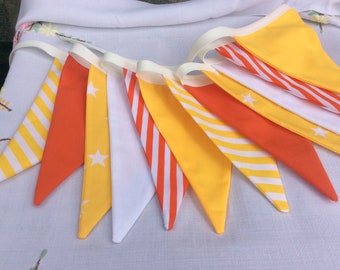 Autumn Fabric Bunting, Thanksgiving Garland, Fall Decor (8ft 3in)
