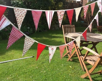Customise your wedding bunting garland, 40ft extra long with 60 flags