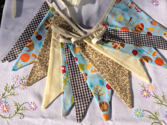 Sky Blue /& Orange Triangular Flag Bunting 5m with 12 Flags