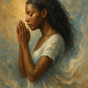 Betende Frau Wandkunst | African American Christian druckbare