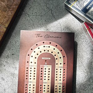 Personalized Cribbage Board, Wood Cribbage Game, Cribbage Gift Set, 3 Track Set, Card Games, Gift For Family, Cribbage Lover, Gift For House