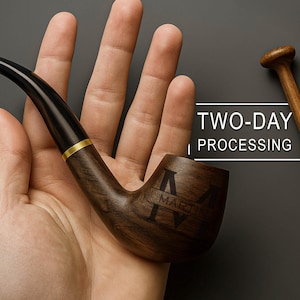 Personalized Wooden Pipe, Tobacco Pipe, Anniversary Gift, Gift For Husband, Anniversary Present For Him, Hubby Gift, Gift For Your Man, For