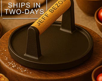Personalized 9 Year Anniversary Gift, Custom gift, Wedding or 9 Year Anniversary Keepsake, For him, Couples Gift, Burger Press, Grill Gift