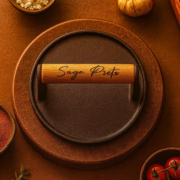 Personalized Custom Cast Iron Press, Family Gift, Housewarming Gift, Family Night, Gift For Smash Burger Gift, Grill Gift, Outdoor Cookout