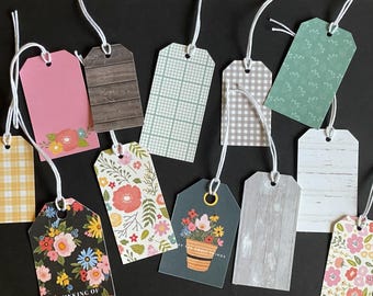 Set of 12 Decorative Paper Tags