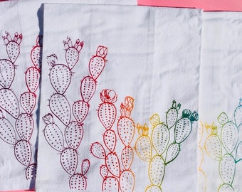 Prickly Pear Ombre Kitchen Towel