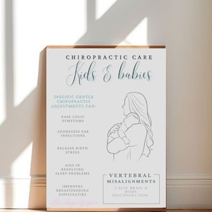 Chiropraktik Pflege für Kinder bei Babies Poster digital