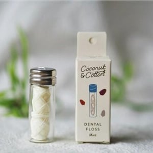 Hilo dental vegano Minty, respetuoso con el medio ambiente, sin plástico y sin residuos