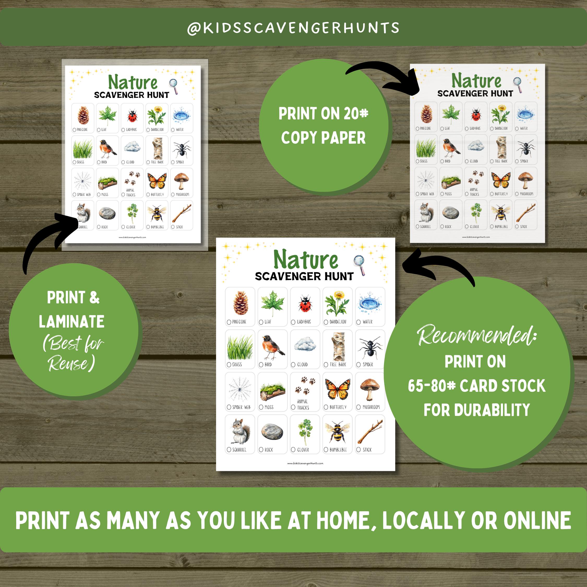 Hunt For R Nature Scavenger Hunt Printable | Teachpic
