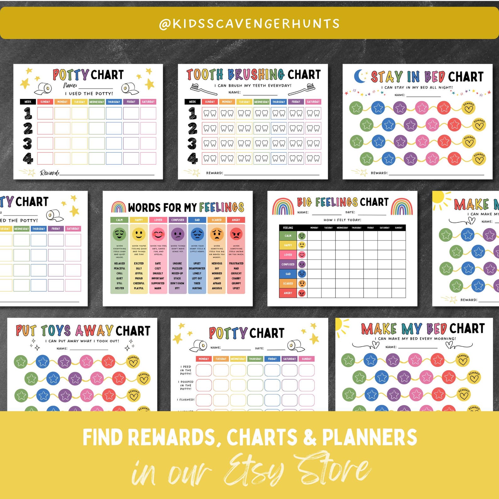 Printable Rainbow Reward Chart for Kids | Toddler Behavior Chart | Kids ...
