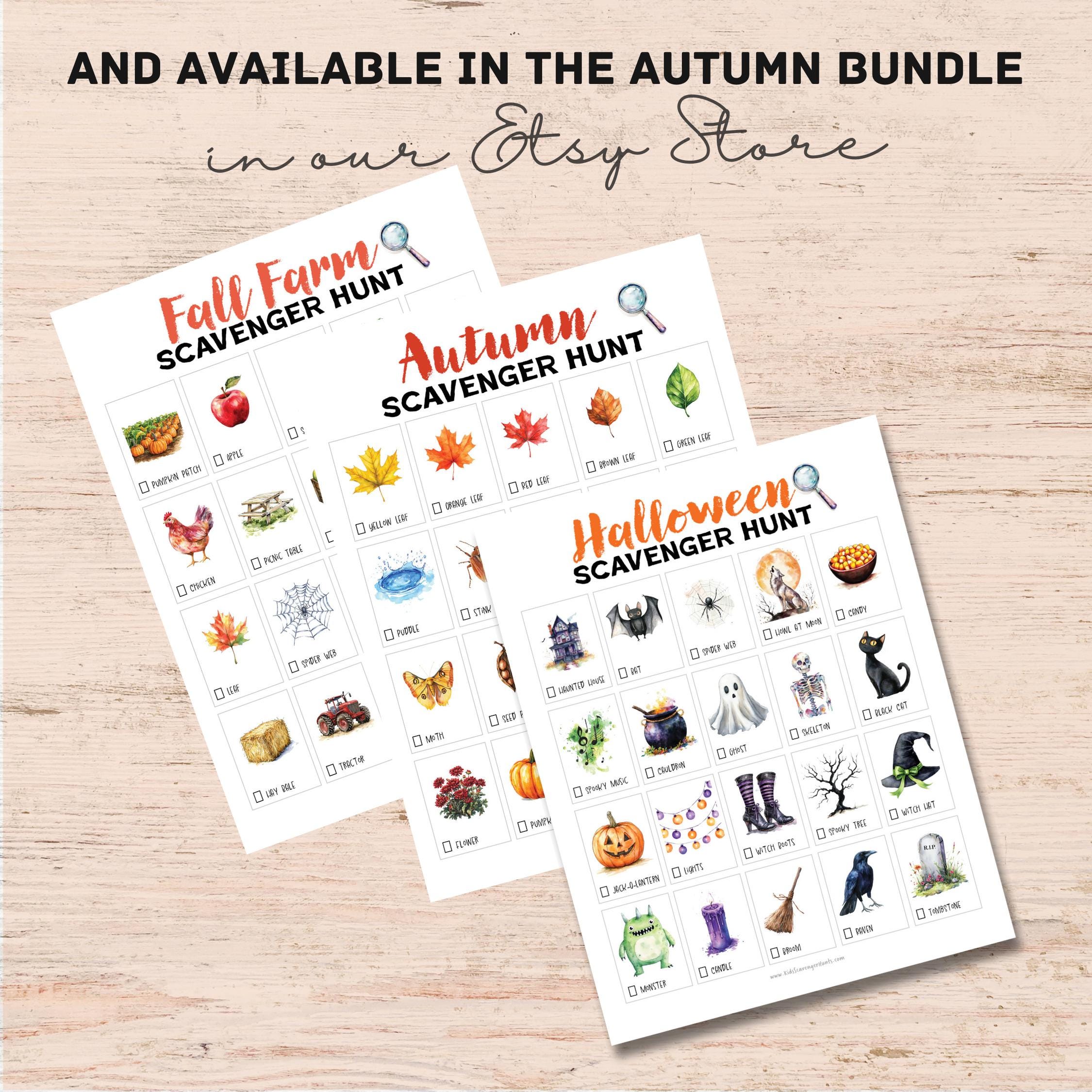 Printable HALLOWEEN Scavenger Hunt for Kids Outdoor Scavenger Hunt Kids ...