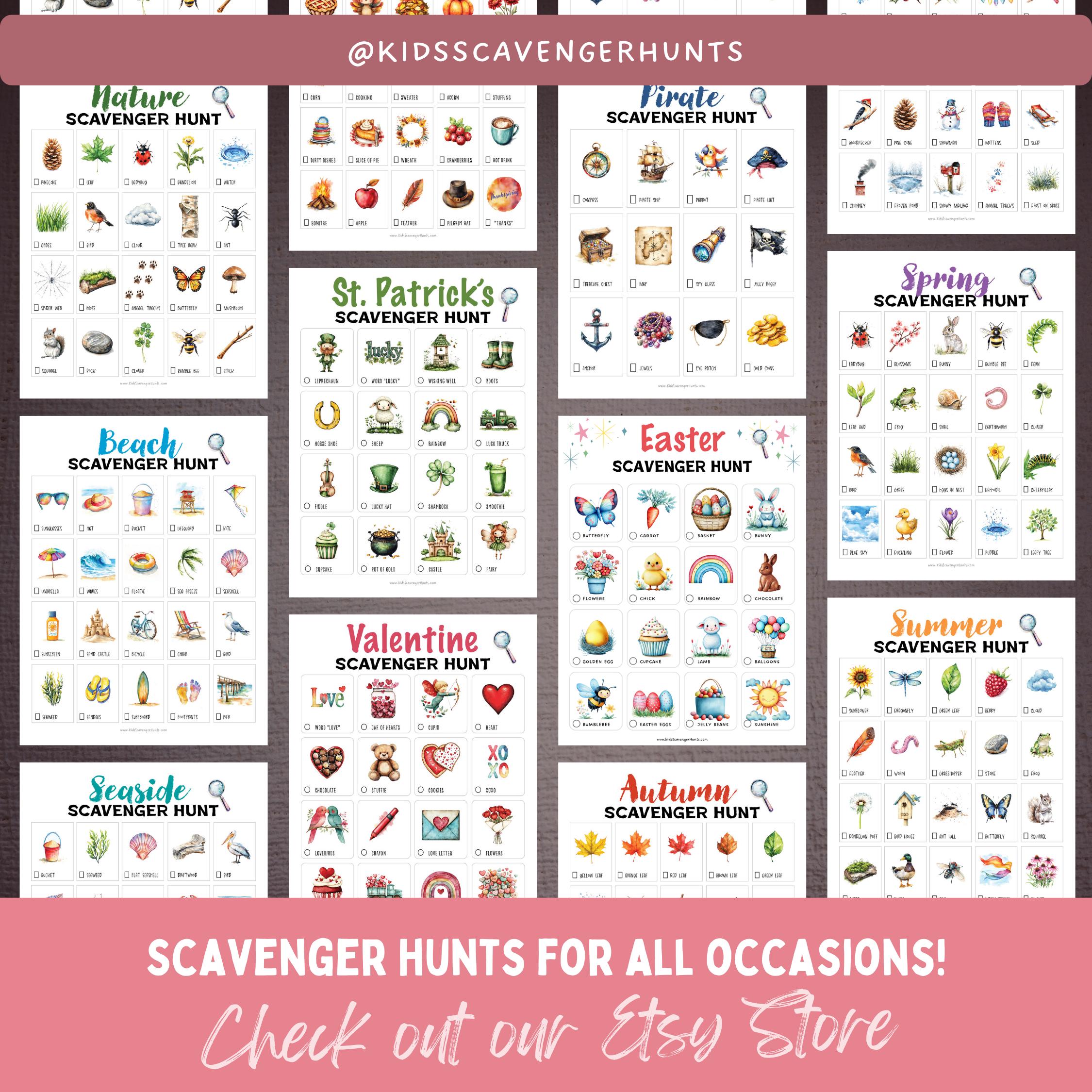 Printable Easter Bunny Scavenger Hunt | Outdoor Treasure Hunt With ...